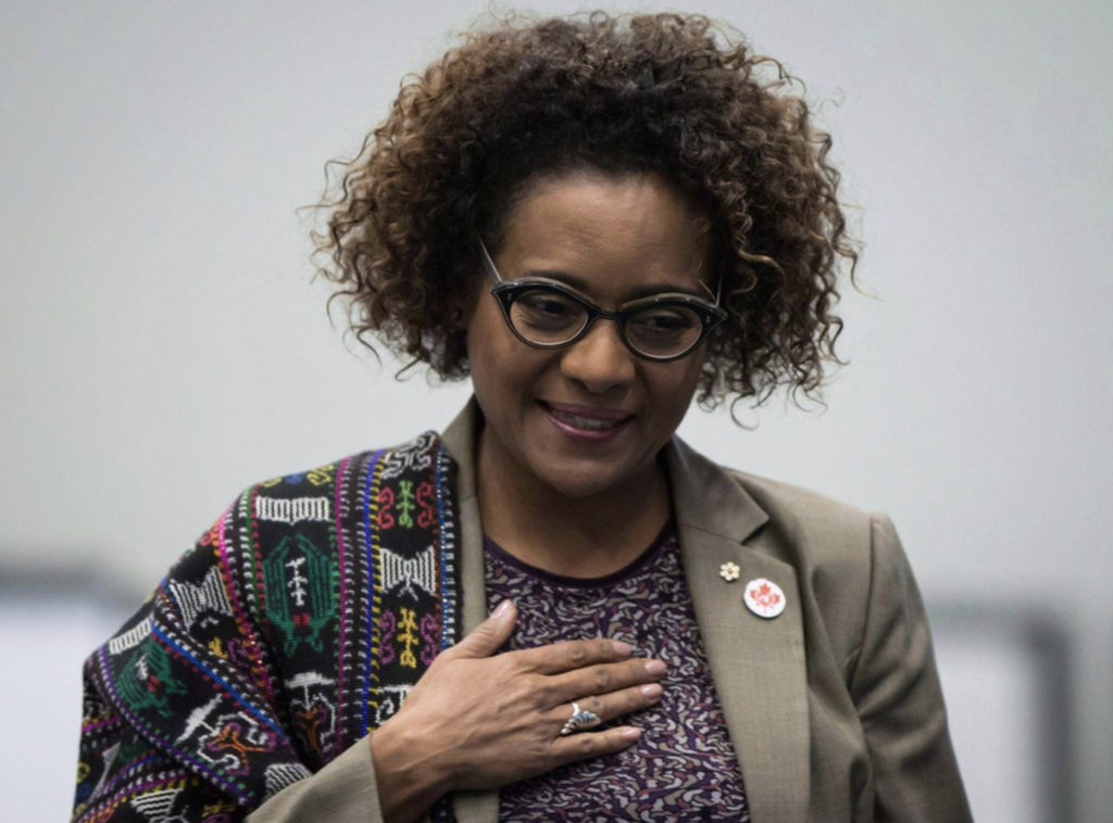 Michalle Jean speaks at a UN conference in Vancouver on Nov. 14, 2017. 

DARRYL DYCK/THE CANADIAN PRESS